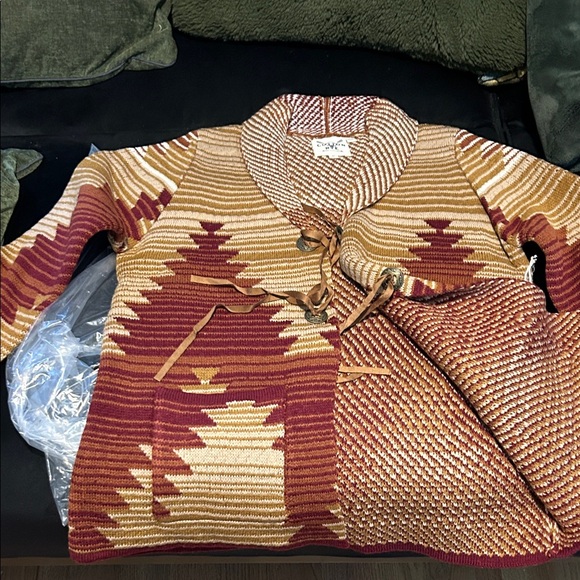 NWT Women's Aztec Cardigan - Brown - Picture 2 of 5